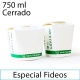 500 Envases noodle kraft 750ml