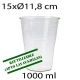 500 vasos desechables transparentes 1000ml
