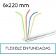 6000 Pajitas para beber flexibles enfundadas papel colores 6x220mm