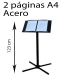 Atril portamenú acero para hostelería 2 páginas