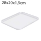 Bandeja mostrador SAN 28x20x1,5cm blanco