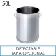 Bidón detectable acero inox base reforzada 50L