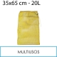 Bolsa lavado bayetas-mopas 20L amarillo