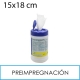 Bote 100 toallitas para preimpregnación 15x18cm