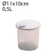 Bote hermético nevera con tapón 0,5L 11x10cm