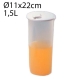 Bote hermético nevera con tapón 1,5L 11x22cm
