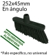 Cepillo barrer 252mm angulado medio negro