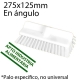 Cepillo barrer 275mm angulado intermedio blanco