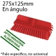 Cepillo barrer 275mm angulado intermedio rojo