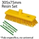Cepillo barrer 305mm Resin Set medio amarillo PROF