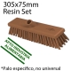 Cepillo barrer 305mm Resin Set medio marrón PROF