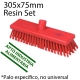 Cepillo barrer 305mm Resin Set medio rojo PROF