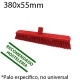 Cepillo barrer 380mm duro rojo HOST