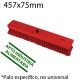Cepillo barrer 457mm intermedio rojo PROF