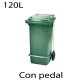 Contenedor basura 120L verde con pedal