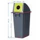 Contenedor selectivo envases y vidrio gris 60 L 2