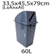 Contenedor Selectivo para Papel y Cartón Gris 60 L