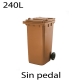 Contenedores de basura 240 Lts marrón