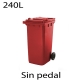Contenedores de basura 240 Lts rojo