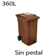 Contenedores de basura 360 Lts marrón
