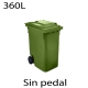 Contenedores de basura 360 Lts verde