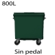 Contenedores de basura 800L verde412