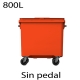Contenedores de basura premium 800L naranja601