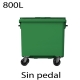 Contenedores de basura premium 800L verde403