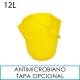 Cubo antimicrobial 12 litros alimentario amarillo