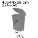 Cubo de basura Auren 70 Lts Gris