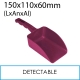 Cuchara de mano 0,35L detectable alimentaria rosa