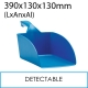Cuchara de mano 2L detectable alimentaria azul