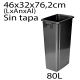 Cuerpo papelera reciclaje 80 Litros gris