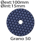 Disco diamantado H diámetro 100mm grano 50