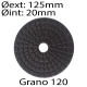 Disco diamantado R diámetro 125mm grano 120