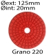 Disco diamantado R diámetro 125mm grano 220