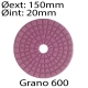 Disco diamantado R diámetro 150mm grano 600