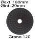 Disco diamantado R diámetro 180mm grano 120