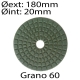 Disco diamantado R diámetro 180mm grano 60