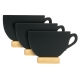 Pack de 3 pizarras de mesa taza madera 9x14cm 2