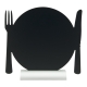 Pizarra de mesa plato aluminio 24x25cm 2