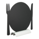 Pizarra de mesa plato aluminio 24x25cm 3
