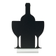 Pizarra de mesa vino aluminio 35x23cm 2