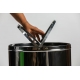 Contenedor cúpula con push inox 40L 34,5x78,5 cm 4