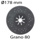 Lija flexible SAG diámetro 178mm grano 80