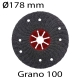 Lija semiflexible curva diámetro 178mm grano 100