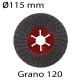 Lija semiflexible plana diámetro 115mm grano 120