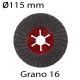 Lija semiflexible plana diámetro 115mm grano 16