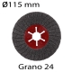 Lija semiflexible plana diámetro 115mm grano 24
