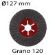 Lija semiflexible plana diámetro 127mm grano 120